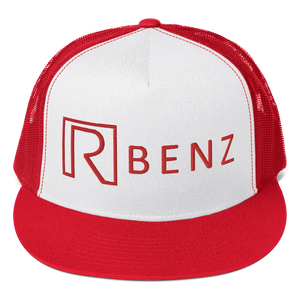 R-benz Red White Trucker Cap